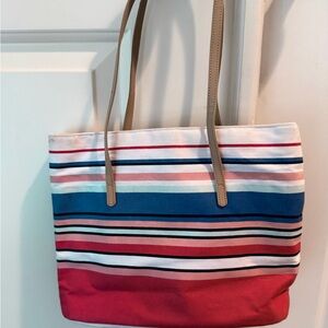 Striped Multicolor Tote Bag